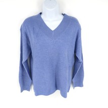 Nine West Women&#39;s V-Neck Ribbed Heron Blue Sweater XL NWT $49 - $14.25