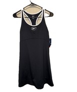 Reebok RETRO ACTIVE TENNIS DRESS Black Attached Short Bra with Pads SZ L... - $1,002.29 MXN
