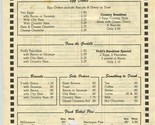 Vicki Lyn&#39;s Restaurant &amp; Pie Shop Menu N Broadway Knoxville Tennessee 19... - $17.82