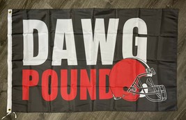 Cleveland Browns Dawg Pound Flag 3x5 ft Sports Brown Banner Man-Cave Gar... - $20.00