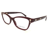 Versace Eyeglasses Frames MOD.3208 5105 Burgundy Red Gold Studded 52-16-140 - £104.48 GBP