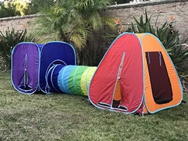 G3ELITE Kids Rainbow Tunnel 3 Piece Play Tent, Pop Up Foldable Set with Carry/St - $49.95