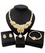 HUGS &amp;KISSES Xo Set Necklace bracelet Earrings Ring 18k Layered Real Gol... - $558.70 MXN
