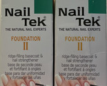 Pack Of 2 Nail Tek Ridge Filler Foundation ll Base coat And Nail Strengt... - $14.84