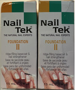 Pack Of 2 Nail Tek Ridge Filler Foundation ll Base coat And Nail Strengt... - £11.62 GBP