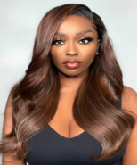 Body Wave Chocolate Brown Water Wave 100% Human Hair Weave Bundle Extens... - $68.28 CAD+