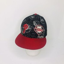 Vintage Philadelphia Phillies MLB New Era 59Fifty Fitted Baseball Hat 7 1/4 - £15.58 GBP