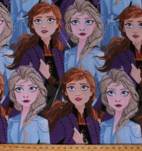 Fleece Anna Elsa Disney Princess Frozen 2 Sisters Kids Fabric Print BTY A334.24 - $9.97