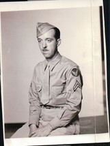 Vintage Soldier Jim Roberts Studio Picture WWII 1940s - $3.99