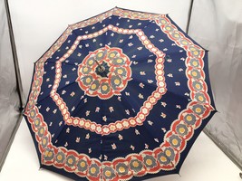 Beautiful Mid Century  umbrella Floral Automatic With Faux Bone Bakelite... - £20.92 GBP