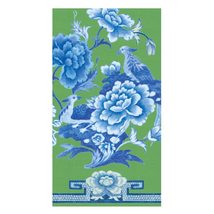 Caspari Green And Blue Plate Guest Towel Napkins - 15 Per Package - 4 Pa... - $32.30