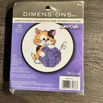 Dimensions Learn A Craft Cute Kitty Counted Cross Stitch Kit Kid Craft Cat - £5.32 GBP