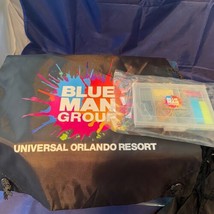 Universal Studios Blue Man Group Drawstring Bag &amp; Office Desk Set Souvenir New - £22.07 GBP