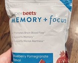 SuperBeets Memory &amp; Focus Brain Supplement Chews Blueberry Pomegranate, ... - £27.41 GBP