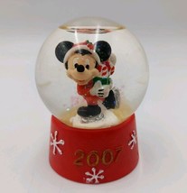 Disney Mickey Mouse Christmas Holiday Mini Snow Globe 2007 JCPenney - £11.55 GBP