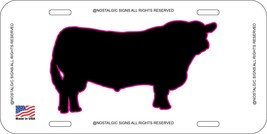 Beef Eat Bull Only Aluminum Metal White Plate Farmer Cattle Truck Car Blk Pink - £9.45 GBP+