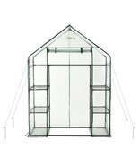 3 Tiers 6 Shelves Mini Walk In Portable Outdoor Greenhouse Plant House C... - $1,799.48 MXN
