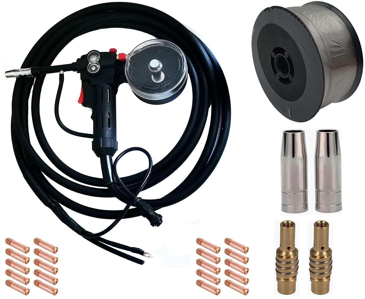PreAsion 200Amp Aluminum Spool Gun Mig Torch Welding Gun 16.4ft Cables F... - $267.40