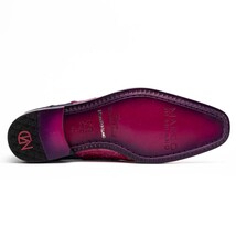 Pissa Genuine Caiman Lizard Patchwork Derby Shoe Pink/Purple image 5