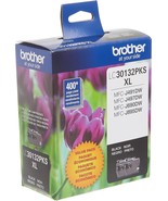 Genuine Brother Lc30132Pks 2-Pack High Yield Black Ink Cartridges, Page ... - £47.16 GBP
