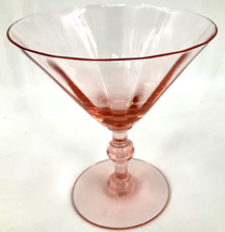 Pink Depression Glass Lovely Vintage Champagne Tall Sherbet Optic Elegan... - $16.56