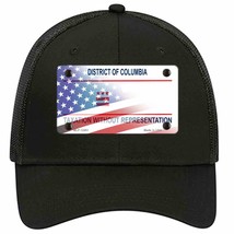 District of Columbia with American Flag Novelty Black Mesh License Plate Hat - £22.77 GBP