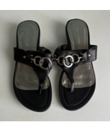 Marc Fisher Black Sandals with Chain Detail Size 8M - €24,10 EUR