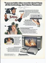 1982 Panasonic PV-5500 and PK-956 Print Ad Vintage VHS Recorder 8.5&quot; x 11&quot; - £15.50 GBP