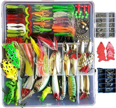 Topconcpt 275Pcs Freshwater Fishing Lures Kit Fishing Tackle Box with Ta... - $22.31