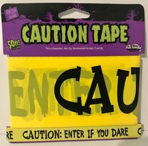 Fun World Halloween CAUTION: ENTER IF YOU DARE 50&#39; Caution Tape  NEW Par... - $6.66