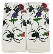 Celebrate Halloween Kitchen Towels - Spiders - 15 in X 25 in - Lot of 2 - New - £10.41 GBP