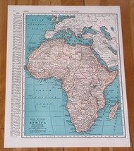 1949 Original Vintage Map Of Africa / Verso Japan - $24.22