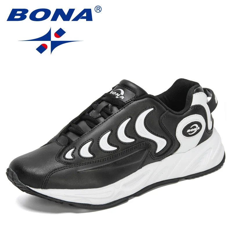 BONA 2024 New Designers Training Men  Action Leather Anti-skid Outsole Wal Shoes - £174.33 GBP