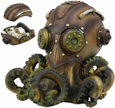 Ebros Steampunk Submariner Octopus Kraken Soldier Decorative Stash Jewel... - $48.99