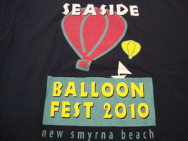 New Smyrna Beach Seaside Balloon Festival Hot Air Balloon 2010 Blue T Sh... - $17.17