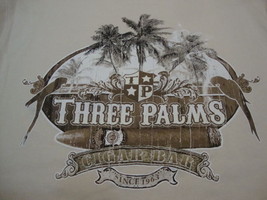 Caribbean Apparel Three Palms Cigar Bar Vacation Souvenir Beach T Shirt M - £13.68 GBP