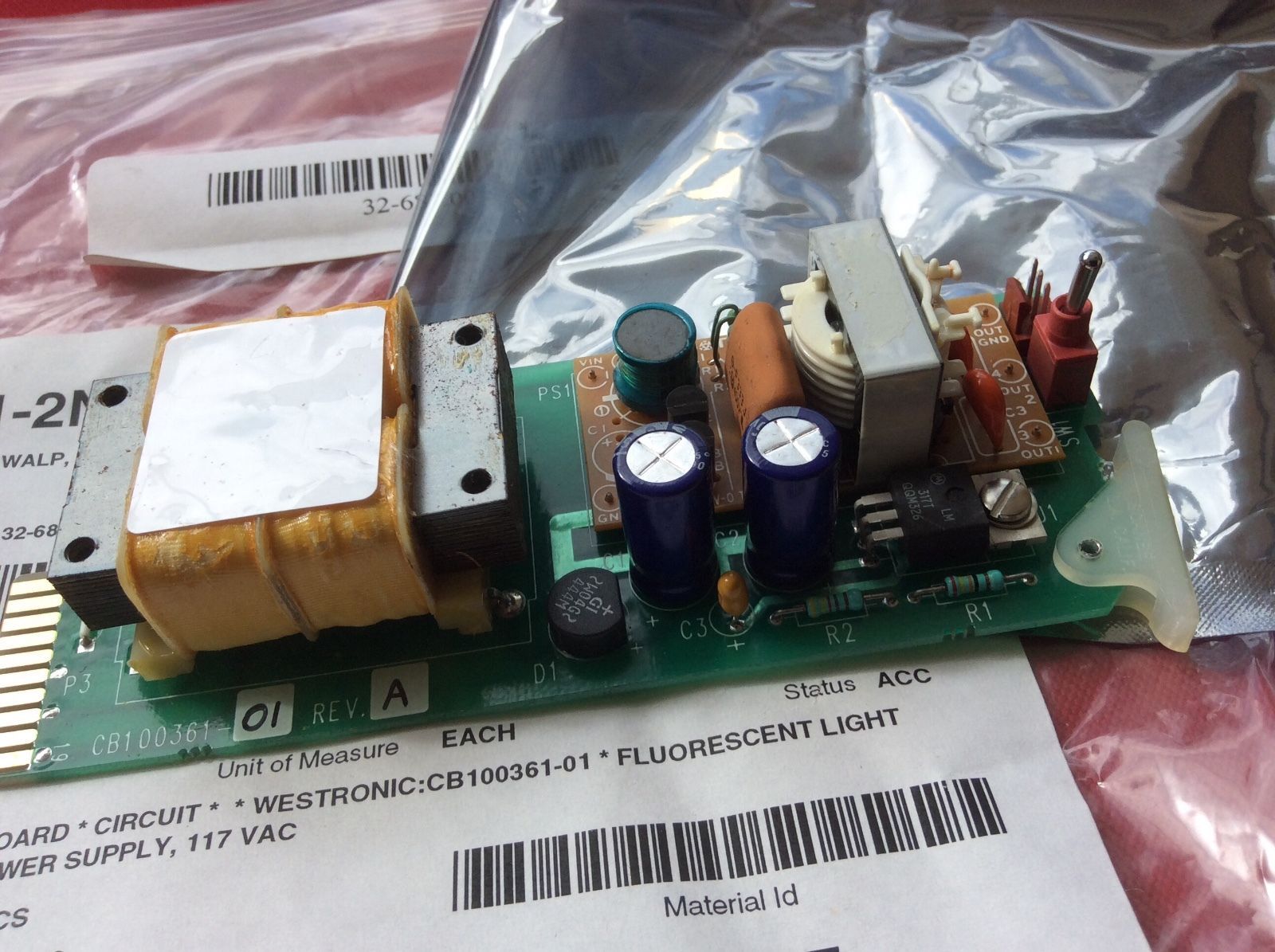 WESTRONIC CB100361-01  FLUORESCENT LIGHT POWER SUPPLY NEW NOS RARE!!! $99 - $98.01
