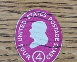 US Stamp Benjamin Franklin Embossed Cut Out 4c Used Purple - $1.89