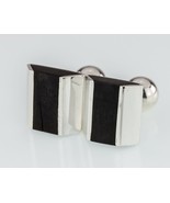 Fenwick &amp; Sailors Sterling Silver Handmade Dark Grain Wood Cufflinks - $270.16 CAD