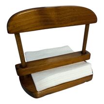 Vintage Handmade Wooden  Napkin Holder Signed MG Smith 1979 - $31.50