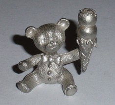 Spoontiques Pewter Teddy Bear Holding Ice Cream Cone PP436 - GREAT GIFT! - £9.13 GBP