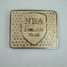 Vintage NRA Belt Buckle National Rifle Association 2 Million Club Firear... - $19.99