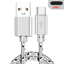 Charger Cable Cord Braided USB C Type C Fast Charging Data SYNC 1M NEW - £8.07 GBP