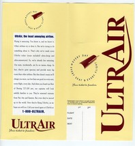  UltrAir Airlines Ticket Jacket Mint Unused 1990&#39;s Your Ticket to Freedom - £9.16 GBP