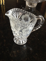 ornate fine crystal glass creamer - £55.03 GBP
