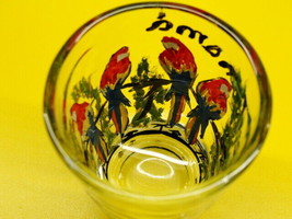 Panama Shot Glass Parrots Trees Man Cave Bar - $17.81