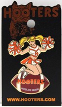Sexy Hooters Girl Cheerleader Football Woodlake Square Label Pin - New - £10.22 GBP