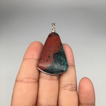 14.6g, Wire Wrapped Sonora Sunset Chrysocolla Cuprite Cabochon from Mexico, SC48 - £19.18 GBP