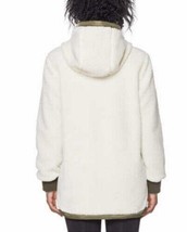 1 Madison Womens Soft Lining Attached Hood Fuzzy Jacket,X-Large,Cream/Olive - £47.36 GBP