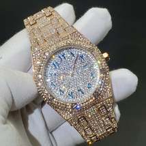 Hiphop MISSFOX Unique Arab Mens Watches Date Quartz Wristwatch Rose Gold... - $107.97